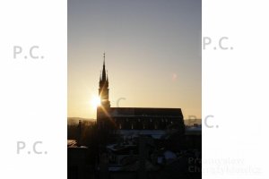 zachodzące słońce Przemyśl sunset church Poland