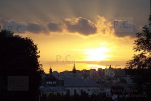 kościół cerkiew przemyśl zachód słońca