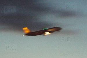 night sky green light