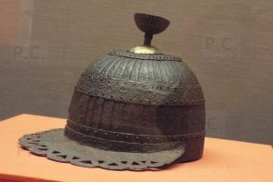 japanese knight's helmet steel rivets