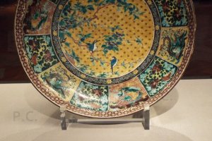 beautiful china plate in japanese museum