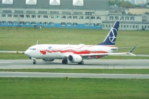 Polish B 737 MAX 8 special livery chorazykiewicz