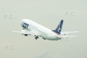 take-off Boeing B 737 Chopin Airport Przemyslaw Chorazykiewicz photo