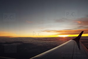 Polen Sonne Flugzeug Warszawa Chopin