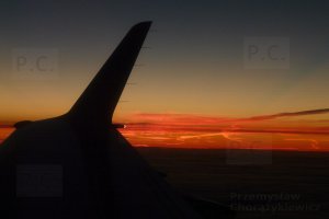 EPRZ Rzeszów-Jasionka wschód słońca Chorążykiewicz  trasa RZE WAW.JPG