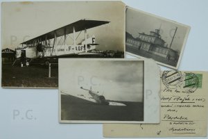 Samoloty i lotniska cywilne w II RP oraz walory filatelistyczne poczt lotniczych (Caudron C.81 F-AGFS, Junkers F-13 SP-AAW; lotnicy 17. (59.) Eskadry Lotniczej)