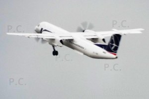 OY-YBZ Bombardier Q 400 16.11.2018 higherthanjumbojets.pl Przemysław Chorążykiewicz.JPG