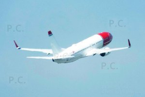 Boeing B 737 Norwegian higherthanjumbojets.pl take-off.JPG