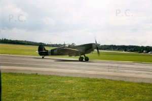 spitfire on runway