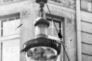 vintage suspended street lamp old photo history.JPG