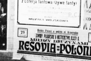 boisko polonii kopernika mecz resovia polonia historia plakat przedwojenny przemysl.JPG