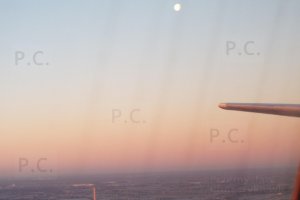 księżyc różowe niebo moon pink sky.JPG