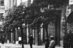 drzewka w rynku przemyśl 20 lecie międzywojenne kamienica fotografia.JPG