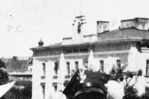 słup przemyśl orzełek herb miasta.JPG