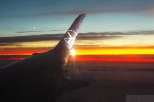 array of yellow orange blue colours night sky poland.JPG