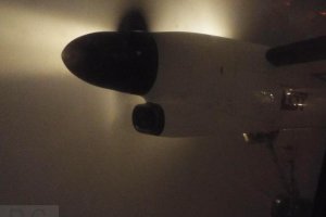 lot polish airlines q400 undercarriage down night photo.JPG