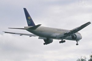 lhr airport 2007 b 777 saudi arabian passenger jet.JPG