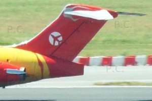 special livery red jet mcdonnell douglas md83.JPG