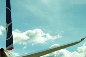 b 787 rudder logo pll lot warsaw chopin.JPG