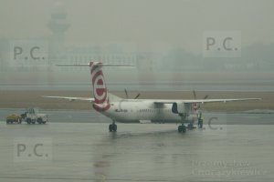 mgła na lotnisku