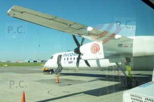 Q 400 after flight from Rzeszow-Jasionka to Chopin