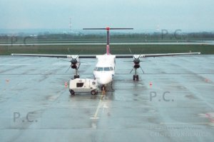 kolorowy samolot z reklamą Wedla higherthanjumbojets.pl Rzeszów