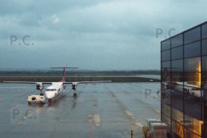 Rzeszów DHC 8 taxying Bombardier Dash Q 400 Poland